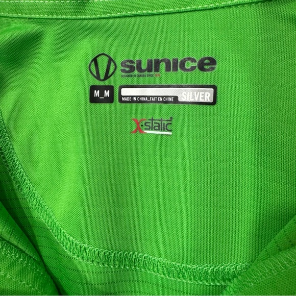 Sunice X-Static Bright Green Polo Shirt Sz M - Picture 8 of 10